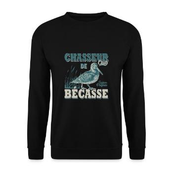 Chasseur de bécasse cadeau cool chasse chasser - Sweat-shirt Unisexe - noir - Devant - Alina (178cm) & Michal (187cm)