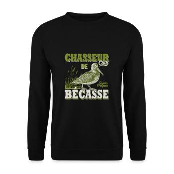 Chasseur de bécasse cadeau cool chasse chasser - Sweat-shirt Unisexe - noir - Devant - Alina (178cm) & Michal (187cm)
