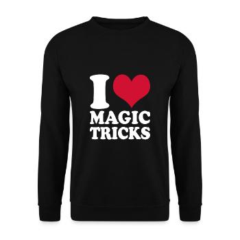 Magician I Love Magic Tricks - Unisex Sweatshirt - black - Front - Alina (178cm) & Michal (187cm)