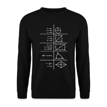 Formules mathématiques formule collection chemise design cadeau - Sweat-shirt Unisexe - noir - Devant - Alina (178cm) & Michal (187cm)