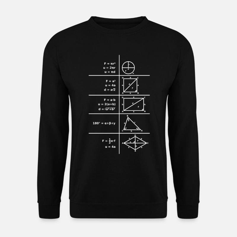 Formeln Mathe Formelsammlung Shirt Design Geschenk - Unisex Pullover - Schwarz