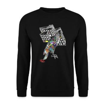 Designer T-Shirt ORIGINAL PAUKNER GRNA - Unisex Pullover - Schwarz - Vorne - Alina (178cm) & Michal (187cm)
