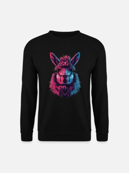Funny Llama Alpaca - Unisex Sweatshirt - black