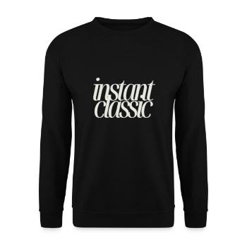 Instant Classic - Minimalist Text Design - Unisex Sweatshirt - black - Front - Alina (178cm) & Michal (187cm)