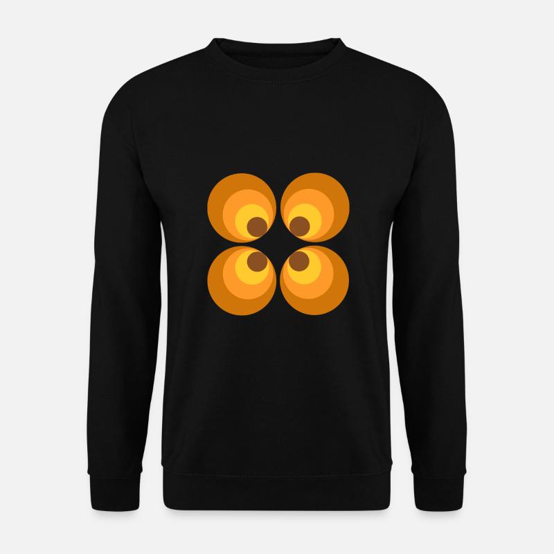 70s Flower Pattern - Unisex Sweatshirt - black