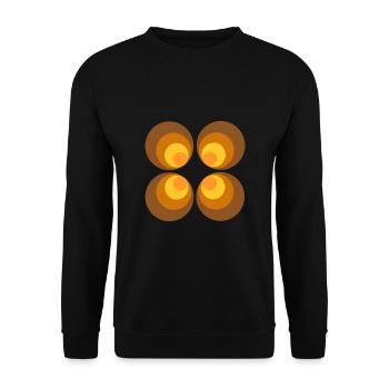 70s Flower Pattern Retro - Unisex Sweatshirt - black - Front - Alina (178cm) & Michal (187cm)