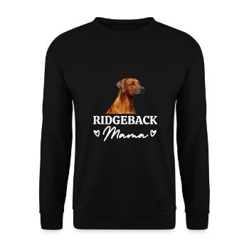Rhodesian Ridgeback Mama - Unisex Sweatshirt - black - Front - Alina (178cm) & Michal (187cm)