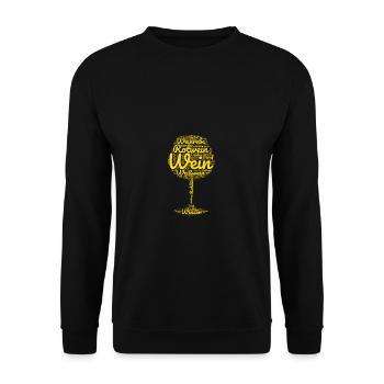 Winzer Wein Rotwein Weinglas Geschenk - Unisex Pullover - Schwarz - Vorne - Alina (178cm) & Michal (187cm)