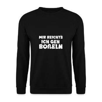 Mir Reichts Ich Geh Boßeln - Unisex Pullover - Schwarz - Vorne - Alina (178cm) & Michal (187cm)