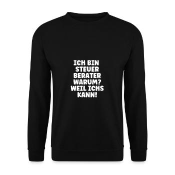 Steuerberater - Unisex Pullover - Schwarz - Vorne - Alina (178cm) & Michal (187cm)