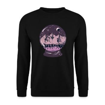 Magic place in nature - snow globe - Unisex Sweatshirt - black - Front - Alina (178cm) & Michal (187cm)