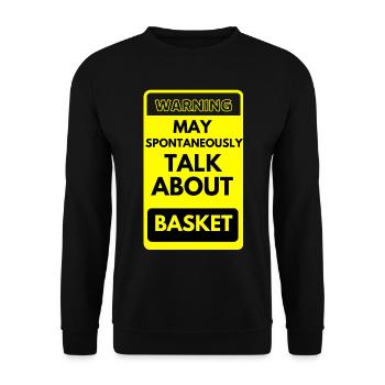 Gift basketball basketball funny sport passion - Unisex Sweatshirt - black - Front - Alina (178cm) & Michal (187cm)