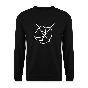 Zentrum Segelboot Zeichnung Skizze Logo - Unisex Pullover - Schwarz - Vorne - Alina (178cm) & Michal (187cm)
