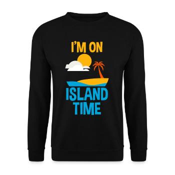 Je suis sur l’île - Sweat-shirt Unisexe - noir - Devant - Alina (178cm) & Michal (187cm)