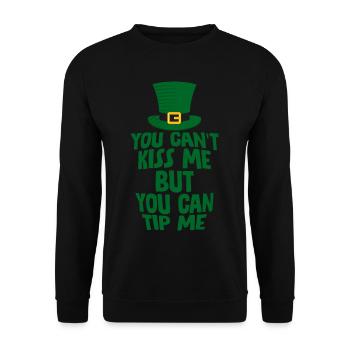 You Can't Kiss Me But You Can Tip Me 2 - Unisex Pullover - Schwarz - Vorne - Alina (178cm) & Michal (187cm)