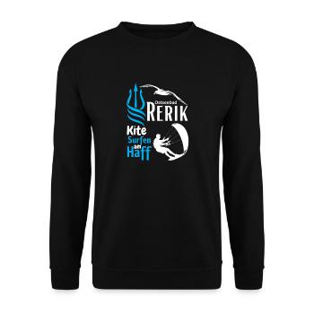 Rerik kite surfing at the lagoon Baltic Sea resort of Rerik - Unisex Sweatshirt - black - Front - Alina (178cm) & Michal (187cm)