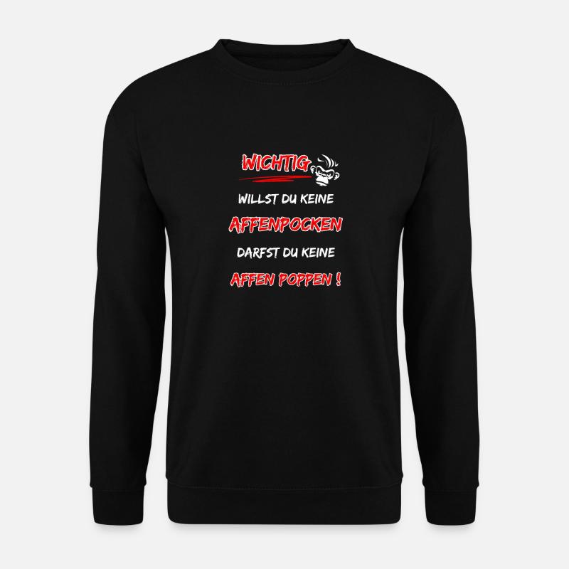 sarcastic monkeypox saying - Unisex Sweatshirt - black