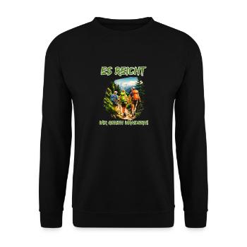 C’est assez que nous partions en randonnée - amis randonneurs - Sweat-shirt Unisexe - noir - Devant - Alina (178cm) & Michal (187cm)