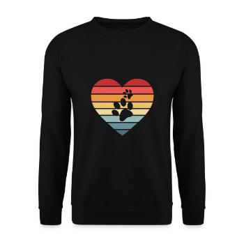 Dogs Leave Paw Prints On Our Hearts - Unisex Sweatshirt - black - Front - Alina (178cm) & Michal (187cm)