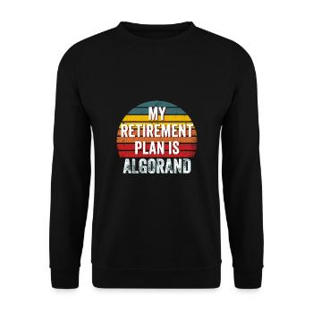 Mon plan de retraite est Algorand - Algorand Crypto - Sweat-shirt Unisexe - noir - Devant - Alina (178cm) & Michal (187cm)