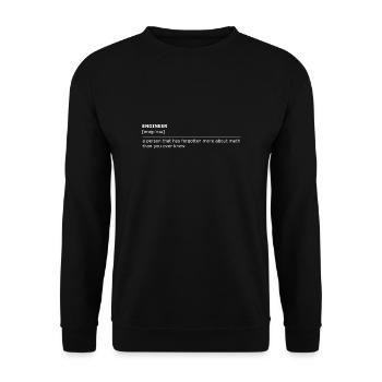 Engineer forgets math brightly - Unisex Sweatshirt - black - Front - Alina (178cm) & Michal (187cm)