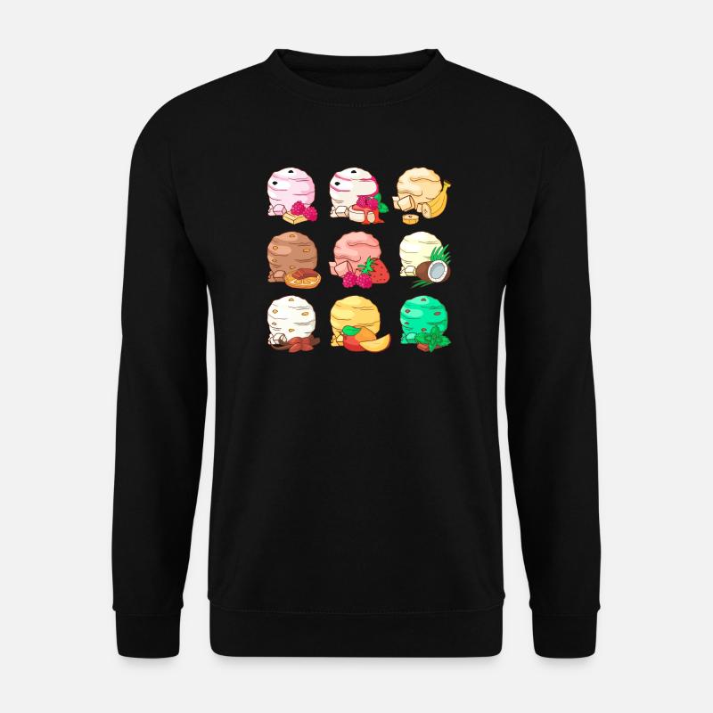 Eis Speiseeis Eiskrem Eiscreme Kugeleis Eisbecher - Unisex Pullover - Schwarz