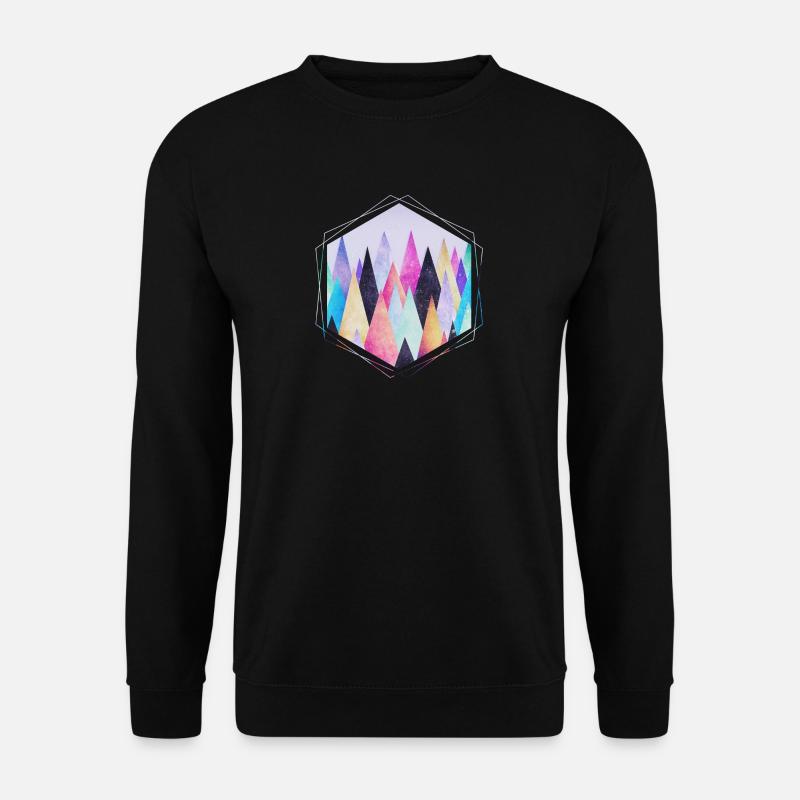 Hipster triangles (geometry) Abstract Mountains - Unisex Sweatshirt - black