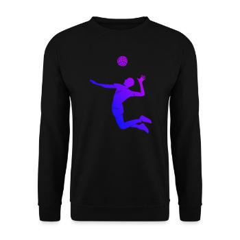 Volleyballspieler Beachvolleyball Volleyballspiele - Unisex Pullover - Schwarz - Vorne - Alina (178cm) & Michal (187cm)