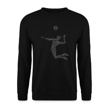 Joueuses de volleyball masculin - Sweat-shirt Unisexe - noir - Devant - Alina (178cm) & Michal (187cm)