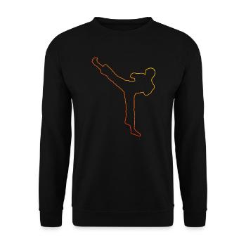 Boxing Kickboxer Kickboxing Men's Kickboxing - Unisex Sweatshirt - black - Front - Alina (178cm) & Michal (187cm)