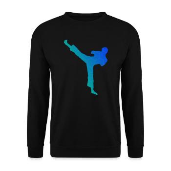 Kickboxer Kickboxing Kickboxing Hommes Femmes - Sweat-shirt Unisexe - noir - Devant - Alina (178cm) & Michal (187cm)