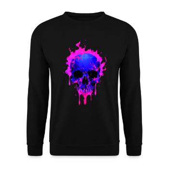 Fusion du crâne 001 - Sweat-shirt Unisexe - noir - Devant - Alina (178cm) & Michal (187cm)