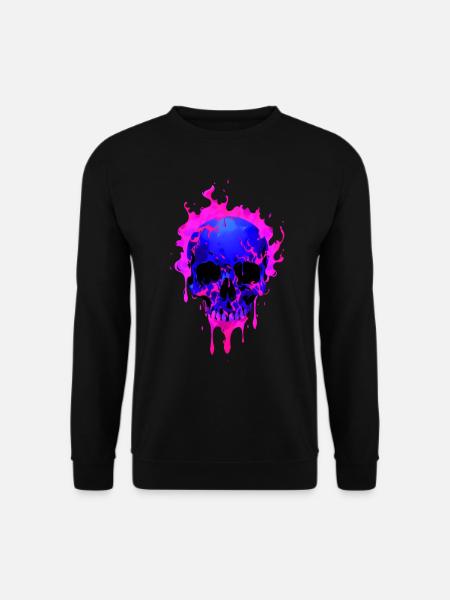Melting skull 001 - Unisex Sweatshirt - black