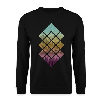 Landscape mode - Unisex Sweatshirt - black - Front - Alina (178cm) & Michal (187cm)