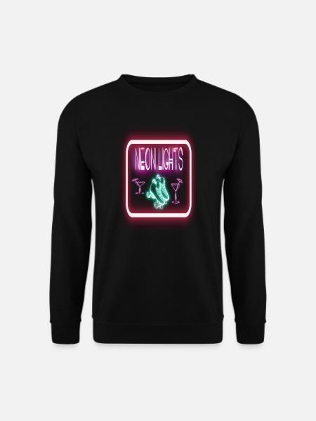 Retro Neon Schrift 80er Jahre - Unisex Pullover - Schwarz