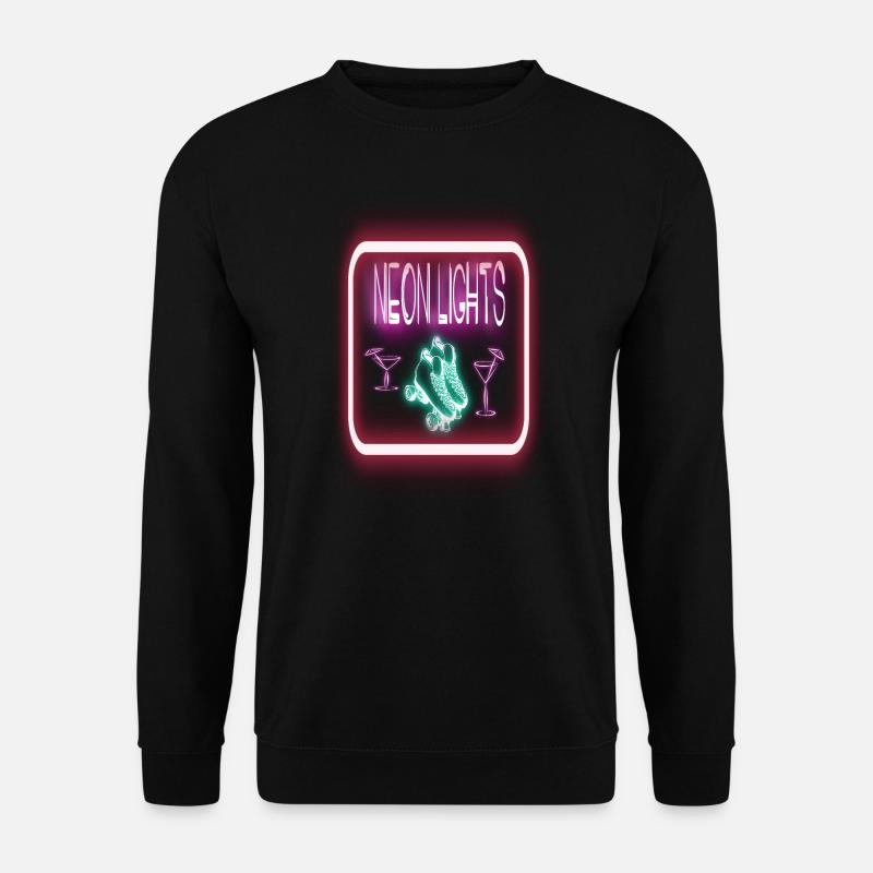 Retro neon font 80s - Unisex Sweatshirt - black