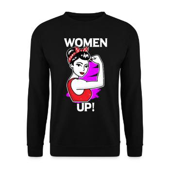 Féministe féministe cadeau feminist - Sweat-shirt Unisexe - noir - Devant - Alina (178cm) & Michal (187cm)