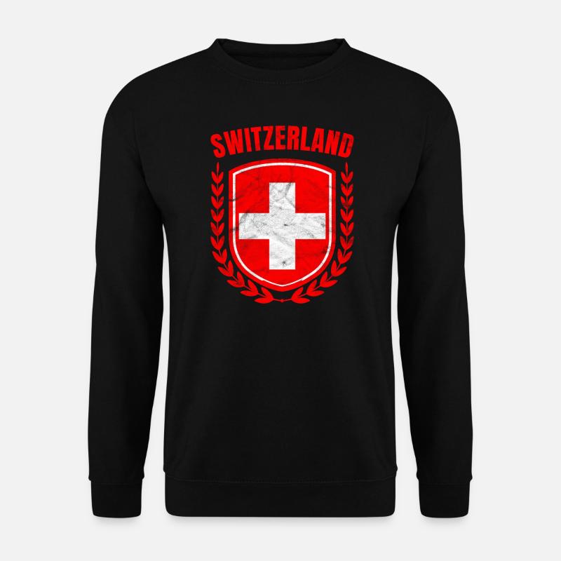 Schweiz - Unisex Pullover - Schwarz