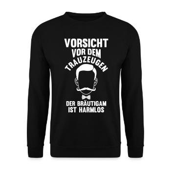 Trauzeuge - Unisex Pullover - Schwarz - Vorne - Alina (178cm) & Michal (187cm)