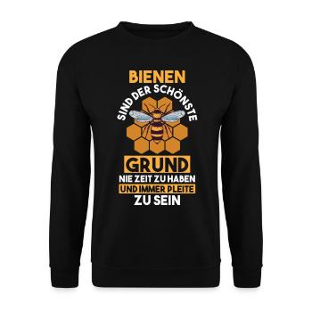 Imker Imkerei Biene Bienen - Unisex Pullover - Schwarz - Vorne - Alina (178cm) & Michal (187cm)