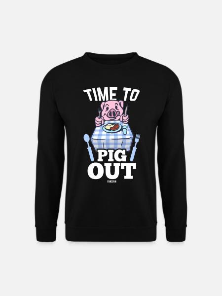 Schwein Hunger Essen Ferkel Kind - Unisex Pullover - Schwarz