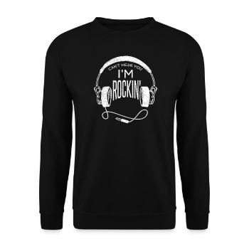Rocker Rock Music Fan Saying Idée Cadeau - Sweat-shirt Unisexe - noir - Devant - Alina (178cm) & Michal (187cm)