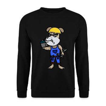 Crafts Craftsmen Construction site Occupations Entrepreneurs - Unisex Sweatshirt - black - Front - Alina (178cm) & Michal (187cm)