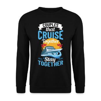 Kreuzfahrtschiff Reise Kreuzfahrt Kreuzfahrtreise - Unisex Pullover - Schwarz - Vorne - Alina (178cm) & Michal (187cm)