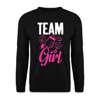 Team Girl Baby Sex Reveal - Sweat-shirt Unisexe - noir - Devant - Alina (178cm) & Michal (187cm)