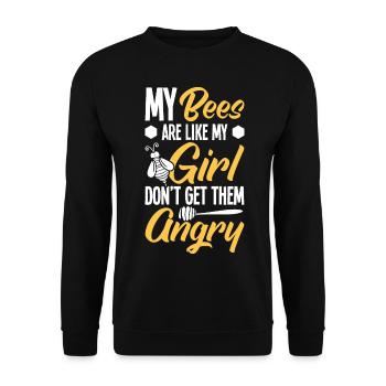Beekeepers Bees Honey bees Beekeeping - Unisex Sweatshirt - black - Front - Alina (178cm) & Michal (187cm)