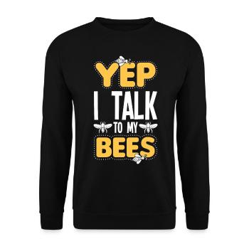 Beekeepers Bees Honey bees Beekeeping - Unisex Sweatshirt - black - Front - Alina (178cm) & Michal (187cm)