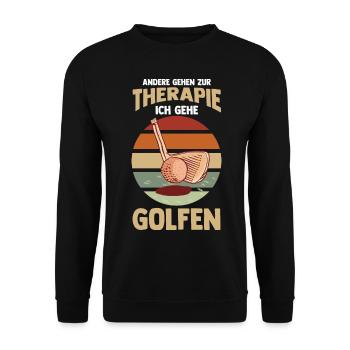 Golfspieler Golfer Golf - Unisex Pullover - Schwarz - Vorne - Alina (178cm) & Michal (187cm)