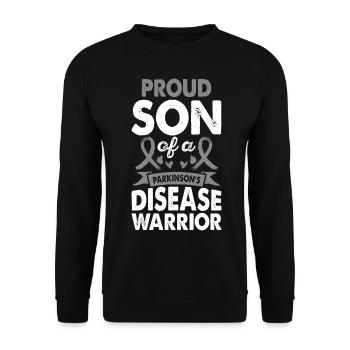 Son of Parkinson's Disease Warrior Consciousness - Unisex Sweatshirt - black - Front - Alina (178cm) & Michal (187cm)