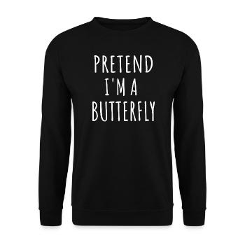 Halloween Schmetterling prétend que je suis un papillon - Sweat-shirt Unisexe - noir - Devant - Alina (178cm) & Michal (187cm)